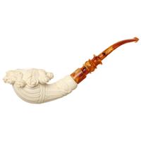 AKB Meerschaum Carved Floral Freehand (I. Baglan) (with Case)