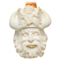 AKB Meerschaum Carved Bearded Man with Hat (with Case)