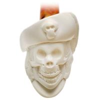 AKB Meerschaum Carved Pirate Skull (with Case)