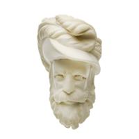 AKB Meerschaum Carved Bearded Man with Feathered Hat (with Case)