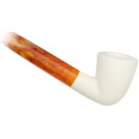 AKB Meerschaum Smooth Bent Dublin Churchwarden (with Case)