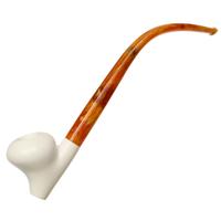 AKB Meerschaum Smooth Acorn Churchwarden (with Case and Extra Stem)