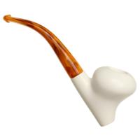 AKB Meerschaum Smooth Acorn Churchwarden (with Case and Extra Stem)