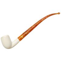 AKB Meerschaum Smooth Bent Billiard Churchwarden (with Case)