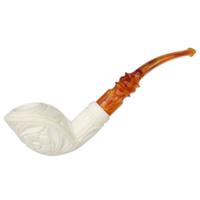 AKB Meerschaum Carved Floral Freehand (Ali) (with Case and Tamper)