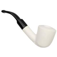 AKB Meerschaum Spot Carved Bent Pot (Ali) (with Case and Tamper)