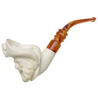 AKB Meerschaum Carved Pirate (with Case and Tamper)