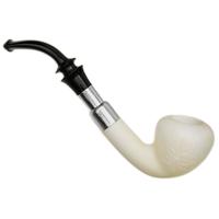 AKB Meerschaum Spot Carved Acorn with Silver (Koc) (with Case and Tamper)