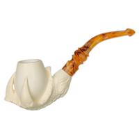 AKB Meerschaum Carved Dragon Claw Holding Egg (with Case and Tamper)