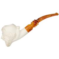 AKB Meerschaum Carved Laughing Man (with Case and Tamper)