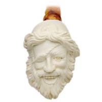 AKB Meerschaum Carved Laughing Man (with Case and Tamper)