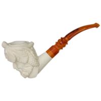 AKB Meerschaum Carved Laughing Bacchus (Ali) (with Case and Tamper)