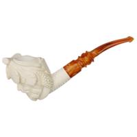 AKB Meerschaum Carved Laughing Bacchus (Ali) (with Case and Tamper)