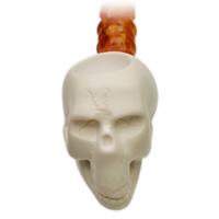 AKB Meerschaum Carved Skull (Ali) (with Case and Tamper)