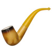 AKB Meerschaum Smooth Bent Billiard (with Case and Tamper)