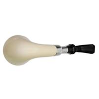 AKB Meerschaum Spot Carved Bent Dublin with Silver (Koc) (with Case and Tamper)