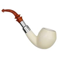 AKB Meerschaum Spot Carved Rhodesian with Silver (Koc) (with Case and Tamper)