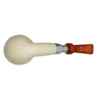 AKB Meerschaum Spot Carved Rhodesian with Silver (Koc) (with Case and Tamper)