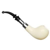 AKB Meerschaum Smooth Bent Apple with Silver (Koc) (with Case and Tamper)