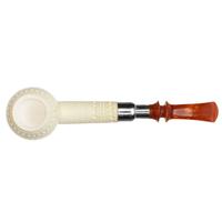 AKB Meerschaum Lattice Bent Egg with Silver (Koc) (with Case and Tamper)