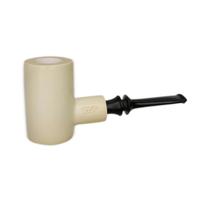 AKB Meerschaum Smooth Poker Reverse Calabash with Silver (Koc) (with Case and Tamper)