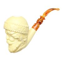 AKB Meerschaum Carved Santa Claus (Ali) (with Case and Tamper)