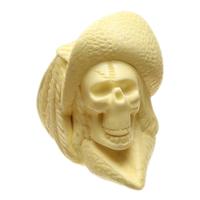 AKB Meerschaum Carved Pirate Skull (Ali) (with Case and Tamper)