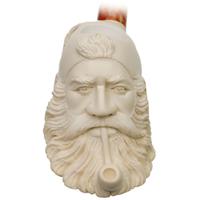 AKB Meerschaum Carved Smoking Man with Nightcap (with Case and Tamper)