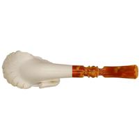 AKB Meerschaum Carved Smoking Man with Nightcap (with Case and Tamper)
