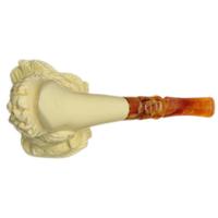AKB Meerschaum Carved Man with Laurel Wreath (Ali) (with Case and Tamper)