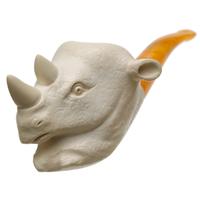 AKB Meerschaum Carved Rhino (Adnan) (with Case)