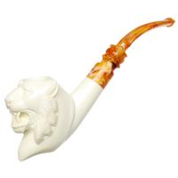 AKB Meerschaum Carved Bobcat (with Case)