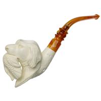 AKB Meerschaum Carved Dog and Bird (with Case)