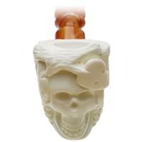 AKB Meerschaum Carved Bacchus Skull (Ali) (with Case)