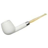 AKB Meerschaum Rusticated Apple with Silver (Ali) (with Case)