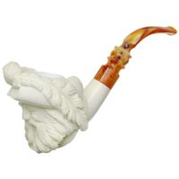 AKB Meerschaum Carved Laughing Man (with Case)
