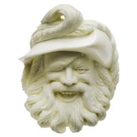 AKB Meerschaum Carved Laughing Man (with Case)