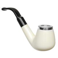 AKB Meerschaum Smooth Bent Brandy with Silver (Tekin) (with Case)