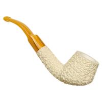 AKB Meerschaum Rusticated Bent Pot (Tekin) (with Case)
