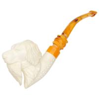 AKB Meerschaum Carved Hunting Dog (with Case)