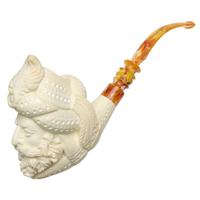 AKB Meerschaum Carved Bearded Man (with Case)