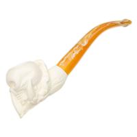 AKB Meerschaum Carved Claw Holding Skull