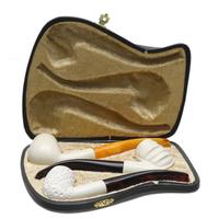 AKB Meerschaum Three Pipe Set (with Case)