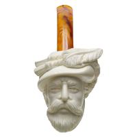 AKB Meerschaum Carved Bearded Man (Adnan) (with Case)