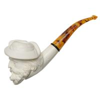 AKB Meerschaum Carved Bearded Man (Adnan) (with Case)
