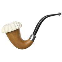 AKB Meerschaum Carved Calabash with Silver (with Pocket Case)
