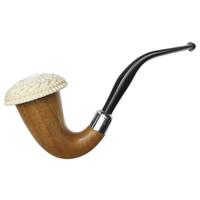 AKB Meerschaum Carved Calabash with Silver (with Pocket Case)