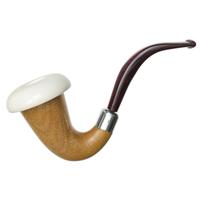 AKB Meerschaum Smooth Calabash with Silver (with Pocket Case)