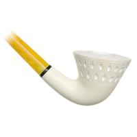 AKB Meerschaum Lattice Bent Dublin Churchwarden (with Case)