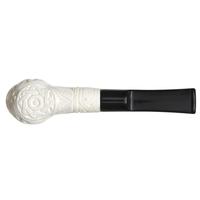 AKB Meerschaum Carved Floral Billiard (Adnan) (with Case) (9mm)